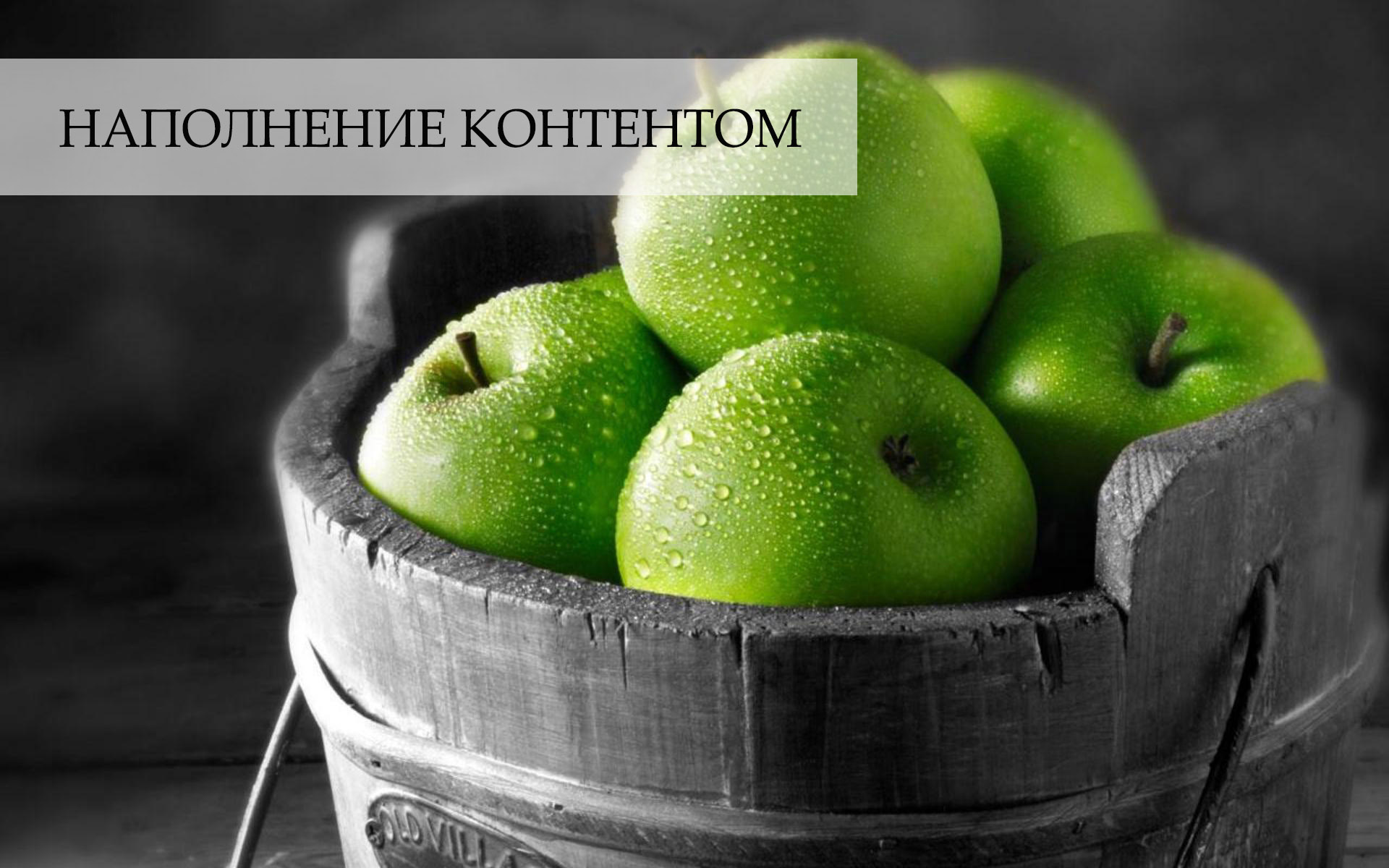 Наполнение контентом